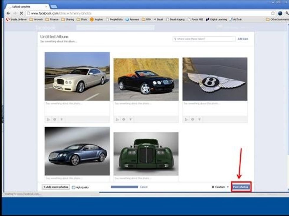 Now your ready to publish your album - select 'Post photos' and you're done!