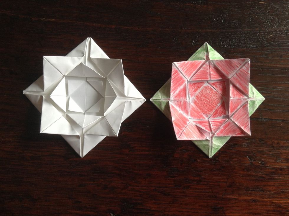 Now your rose is finished so you can colour it in. (or you can leave it plain) Thanks for watching!!!