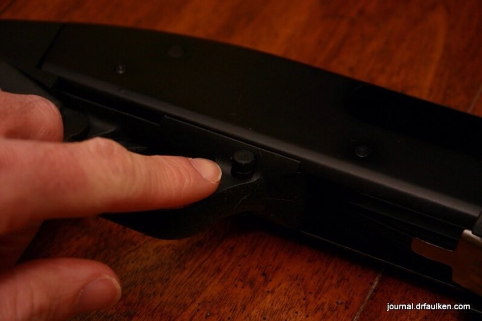 Now your shotgun is pumped and loaded so next you need to point your gun in a safe zone incase of any accidents and turn the safety off