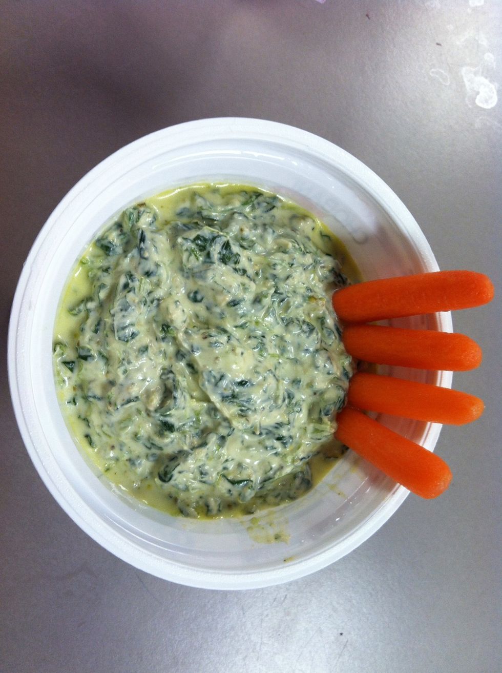 Now your vitamin A rich spinach dip is ready to serve to all of your family and friends!