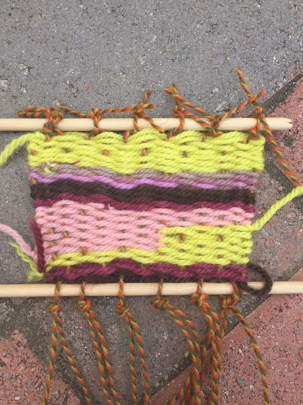 Now your weaving is ready to add fringe and a hanger!