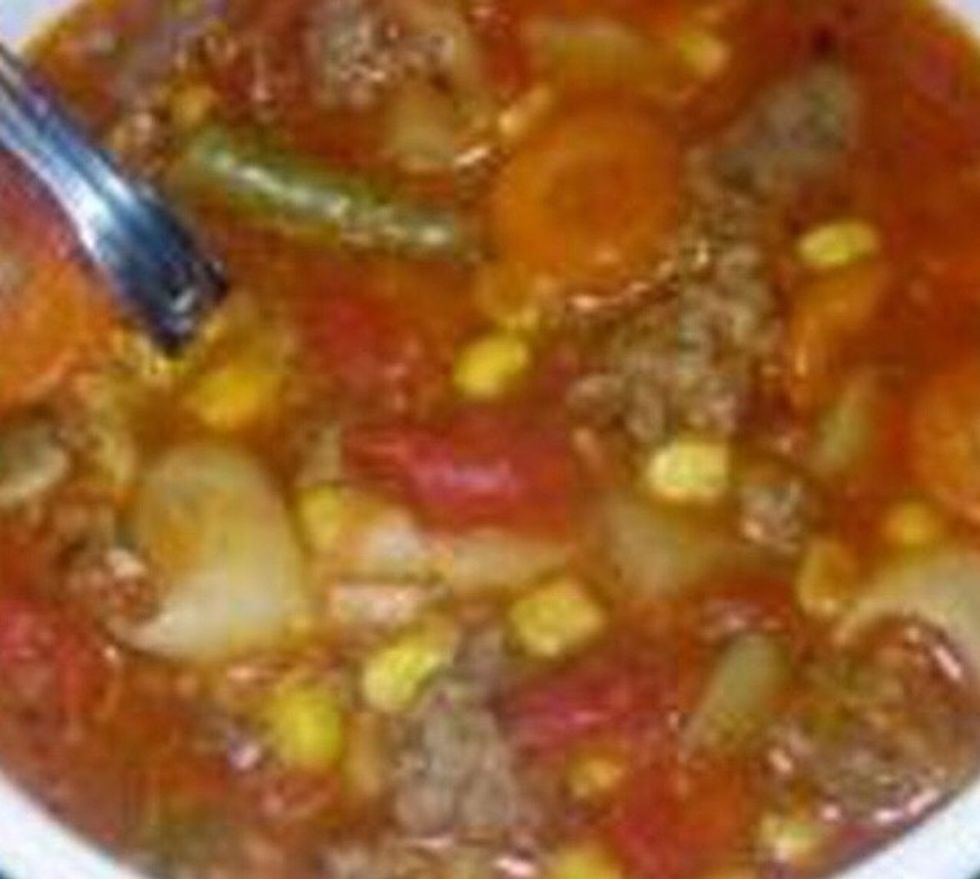 Now yours may have carrot rounds and green beans.