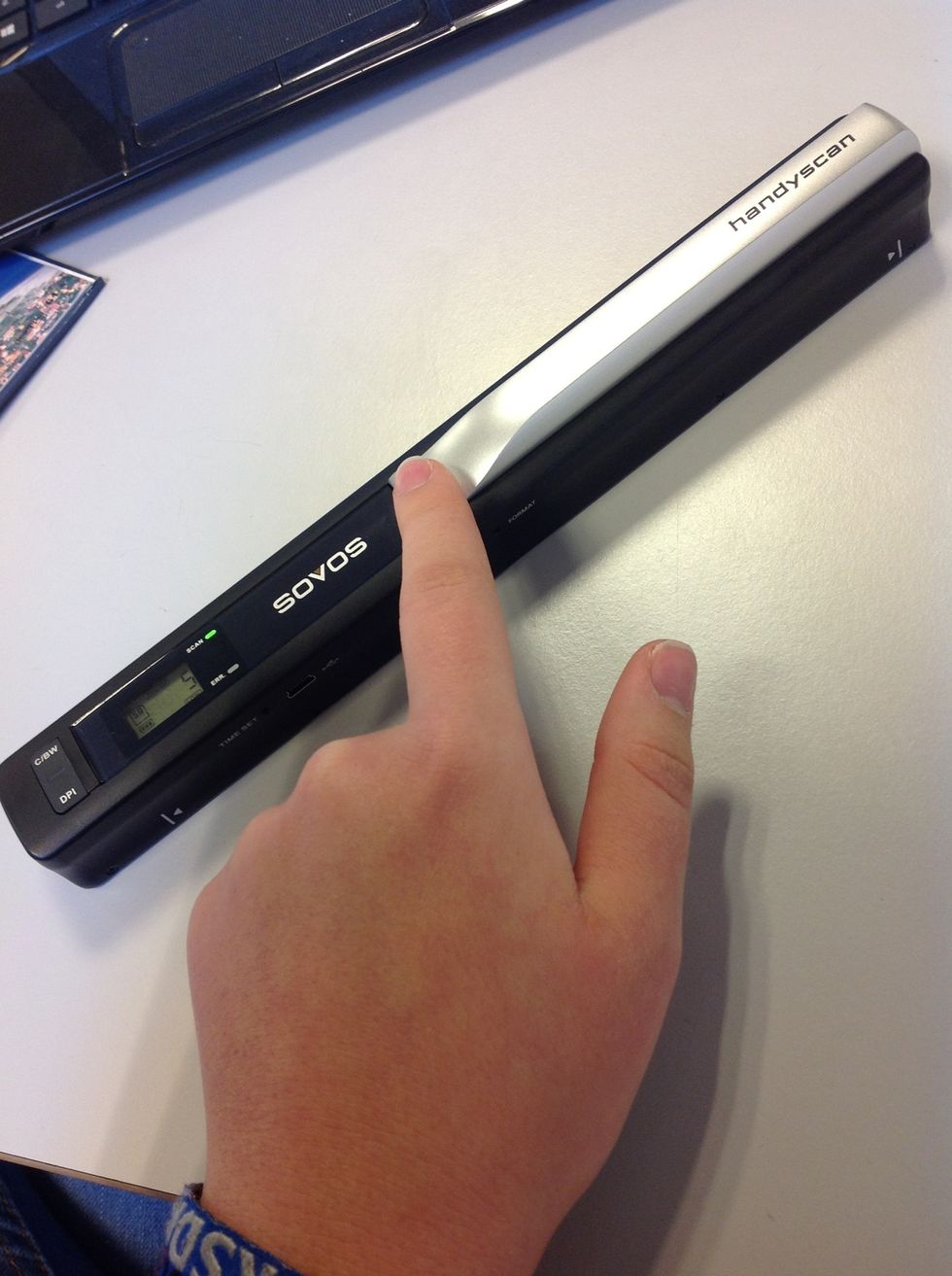 Nu er den klar til at skanne.