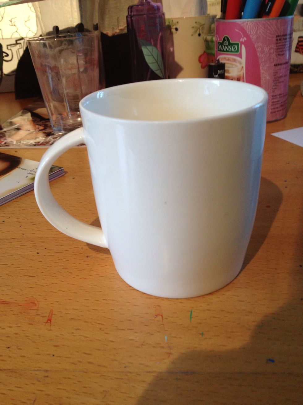 Of course anyone can draw on a cup! So do it! Make your cups personal! And people will love to drink coffe, tea whatever, at your cup because they are so special!