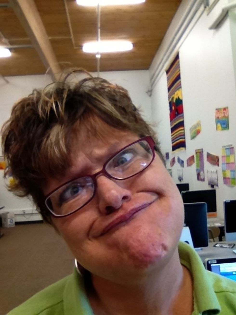 Of course there are also those "funny face" pictures scattered throughout the educational  pics. These also need to be deleted for next the next school year!