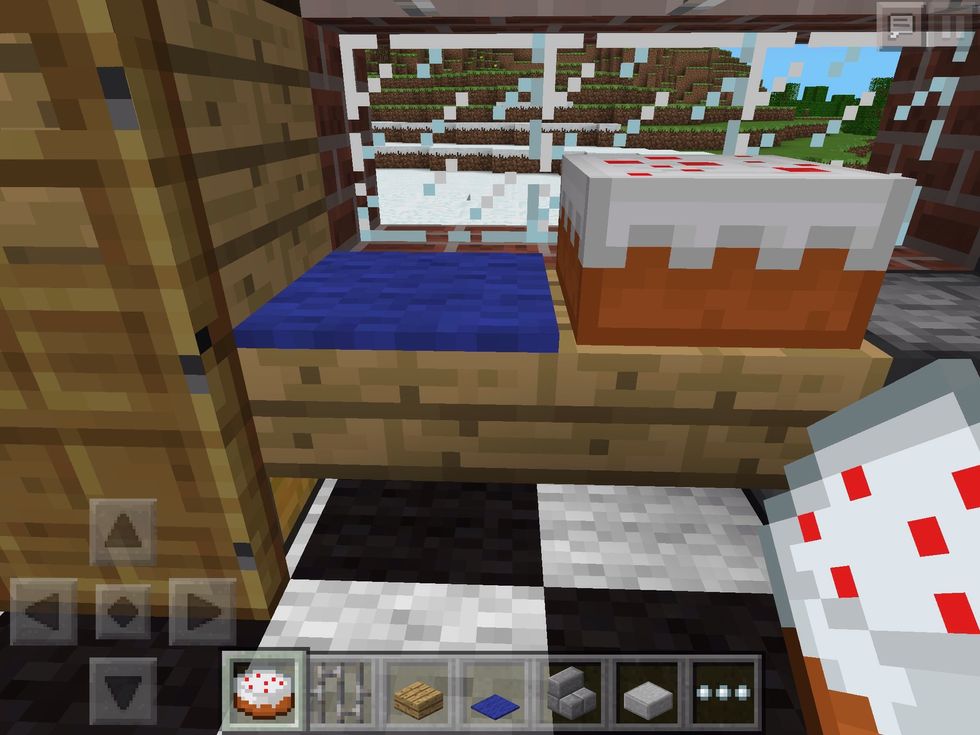 Of course, wood is a reasonable choice! As for a sink, you may need to use your imagination! (If they update Minecraft with cauldrons, they make for a perfect sink!)