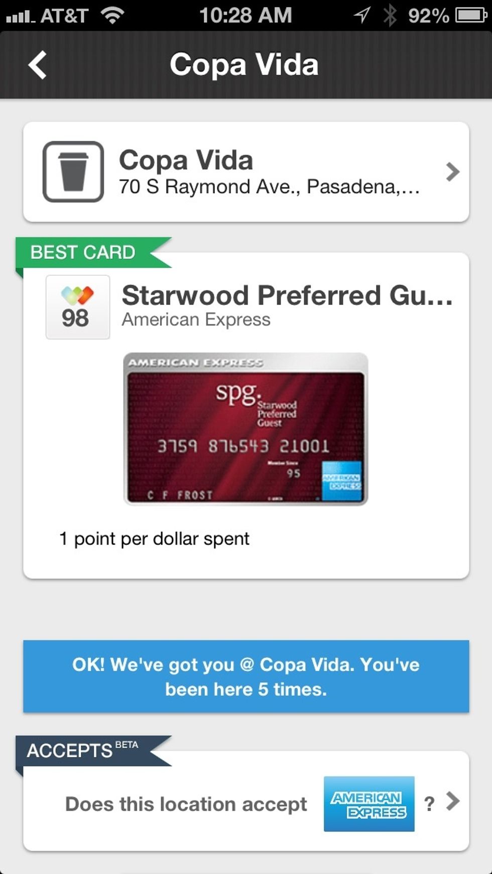 Of course, you can also check in directly through the Wallaby app as well. Now you'll be able to maximize your rewards and save money while using Foursquare.
