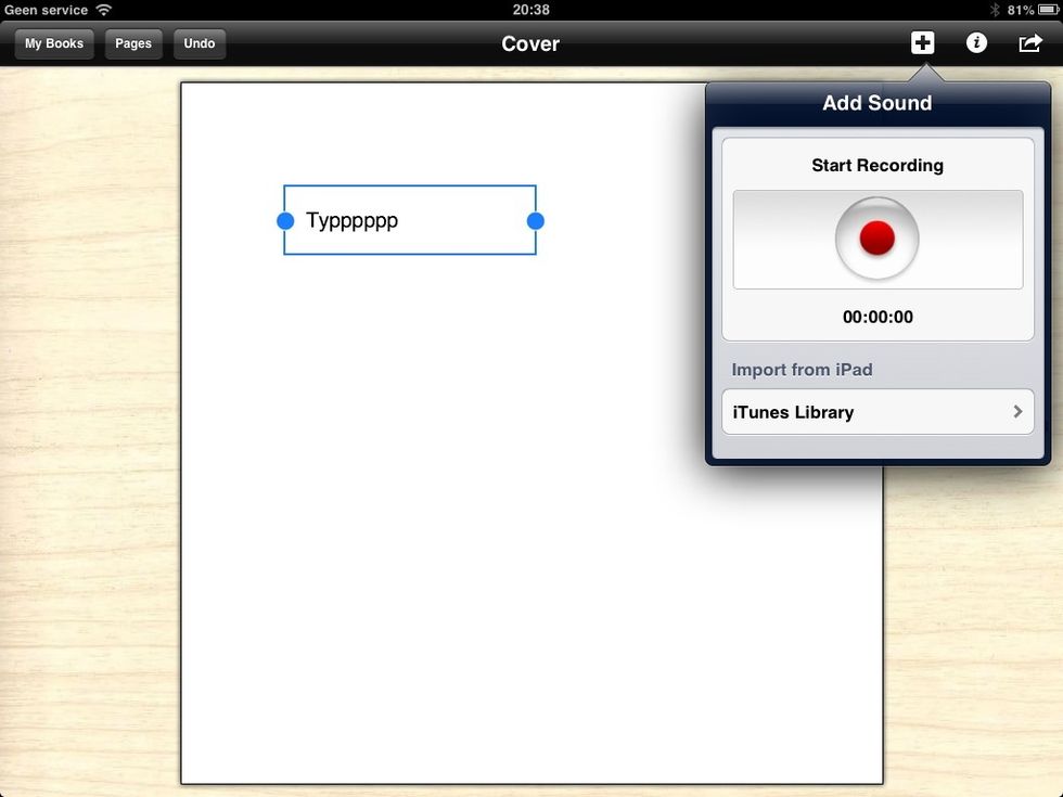Of neem geluid op en druk op rode knop!
