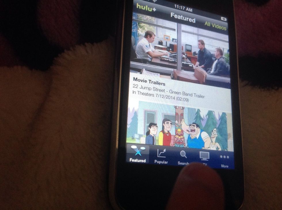 Of your looking for a certain show click on the tv button at the bottom