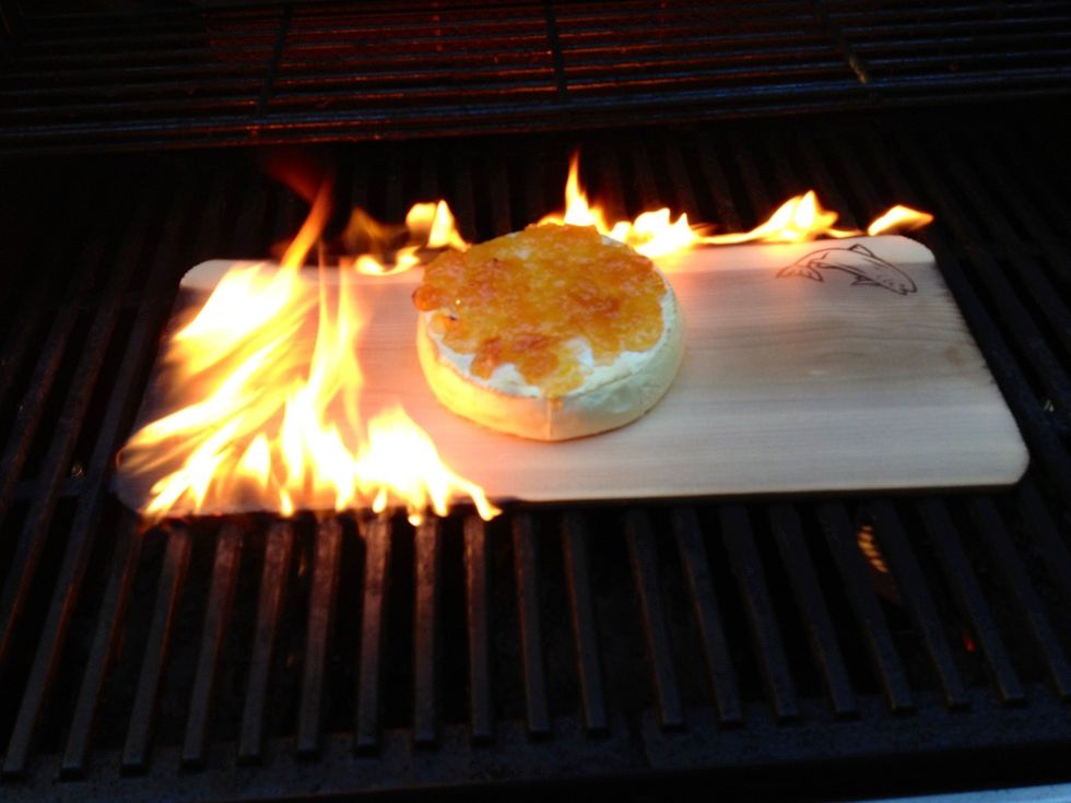 Oh, and keep an eye on your task. So, this is why you HAVE to soak the plank for 24 hours. And always have a spray bottle of water nearby to extinguish accidental fires.