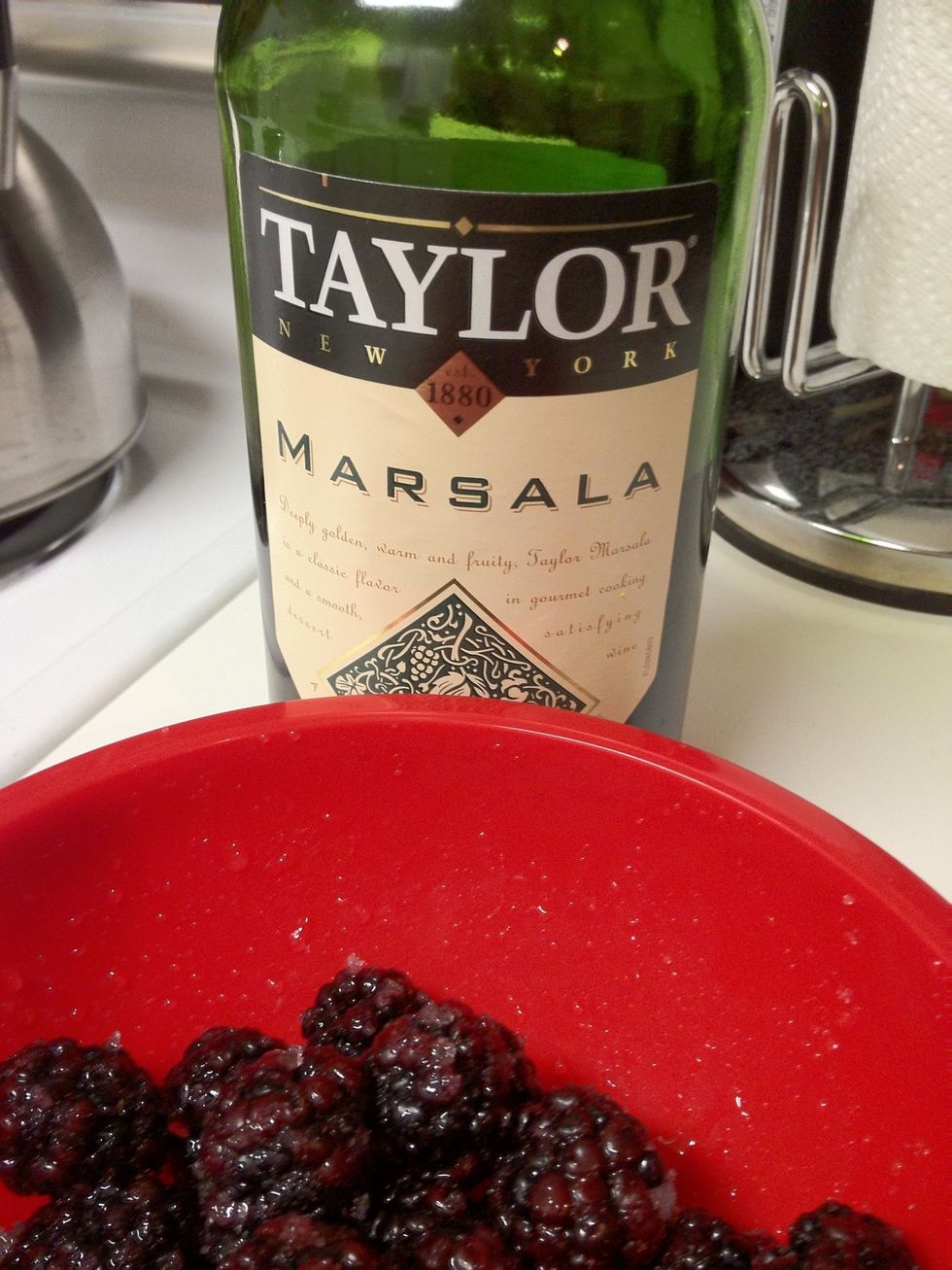 Oh! Bright idea - make your berries boozy. Use your favorite wine. I added about 1.5 tsp. This is totally optional! Still perfect just with sugar.