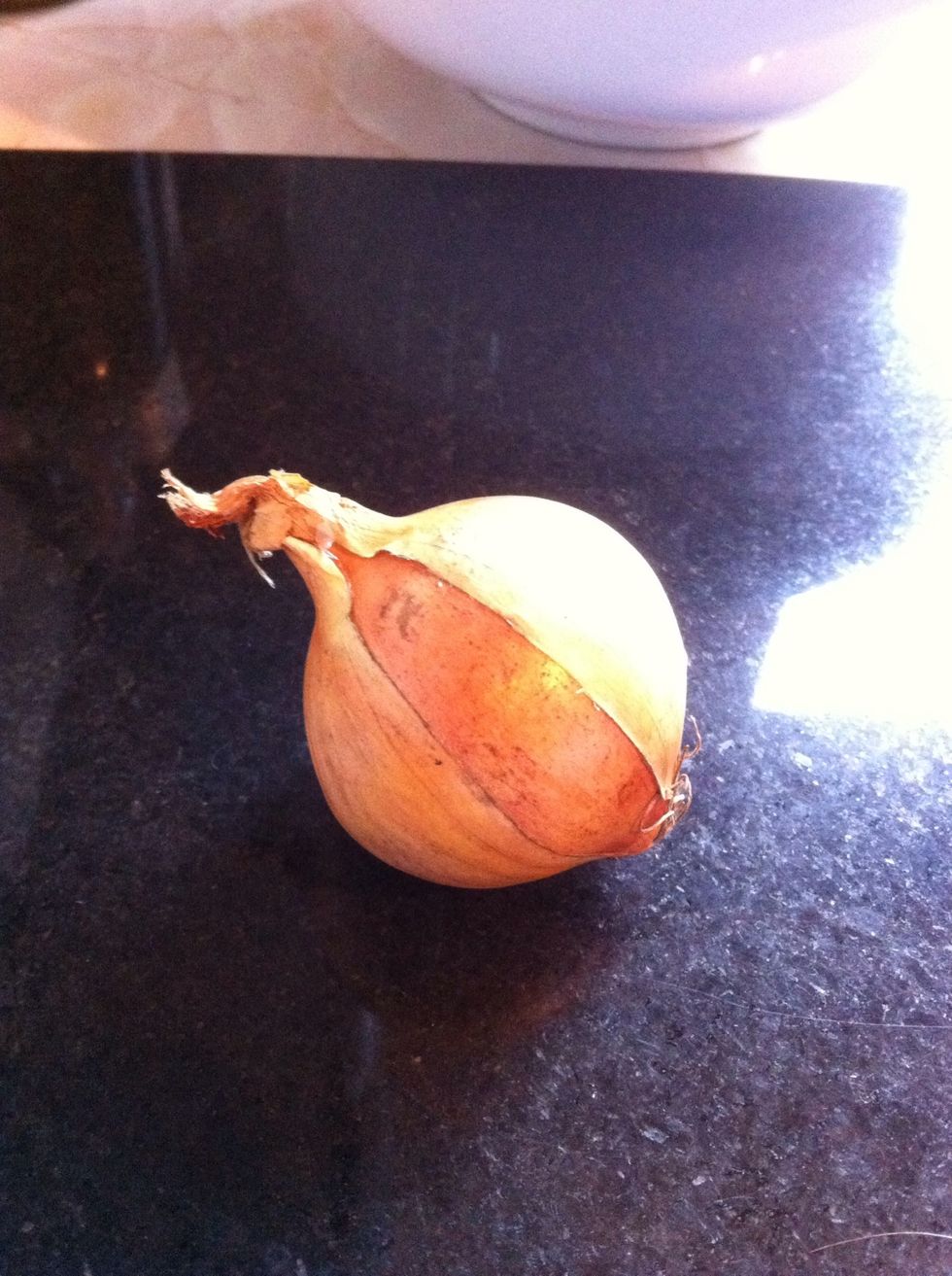 Oh, imporant. One onion sliced. You may also want some garlic sliced too.
