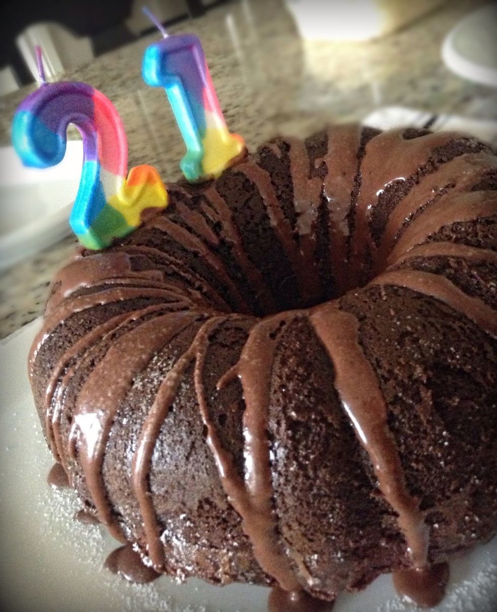 OH on a lovely side note check out what I made this weekend!! :) it was absolutely delicious! Before serving I added cherries right on top super yummy!!