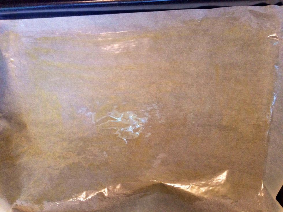 Oil a parchment paper.