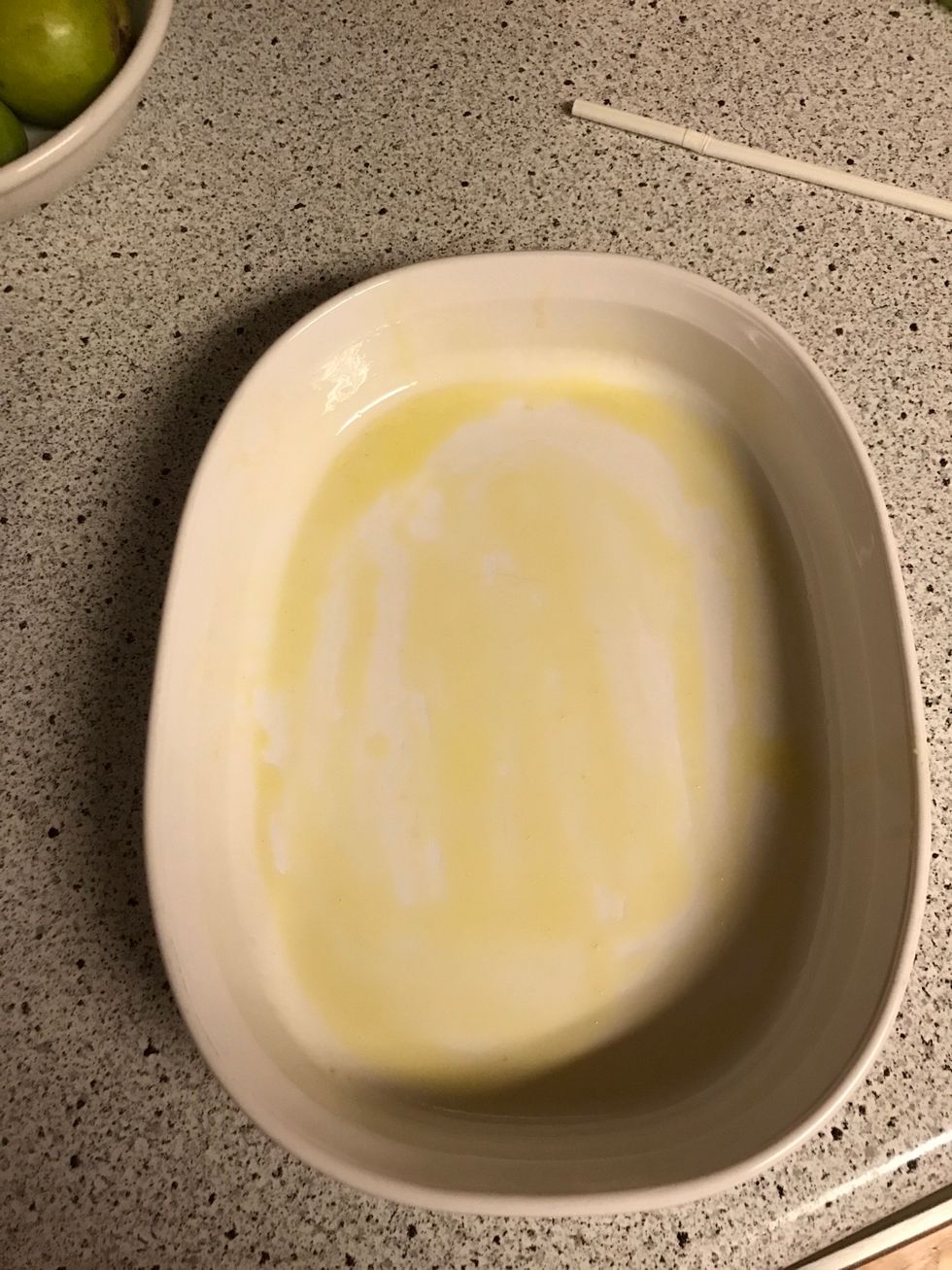 Oil pan with 1tsp olive oil