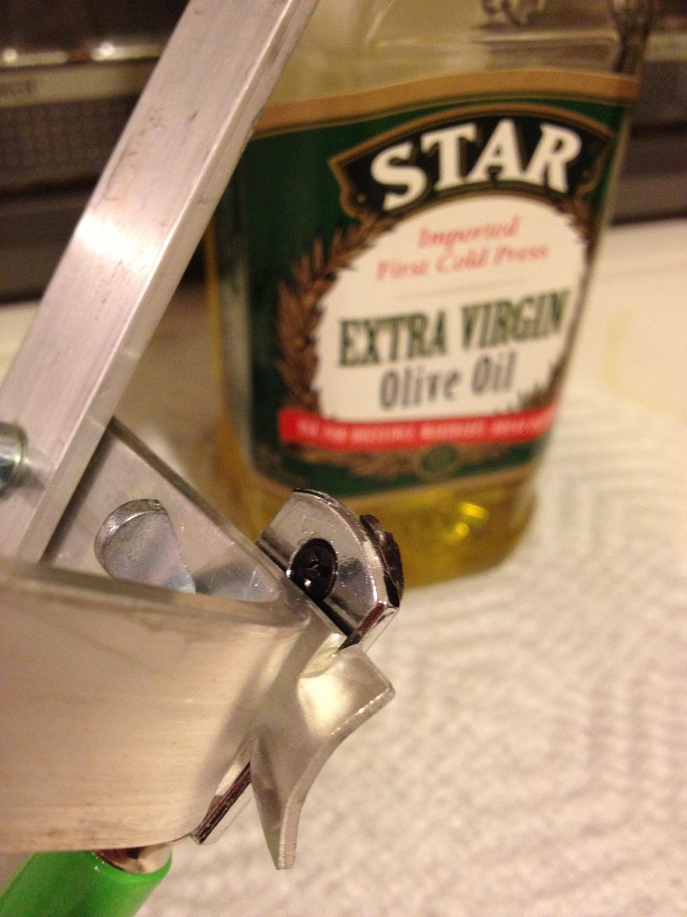 Oil that edge with a little veggie oil, blot off the excess carefully