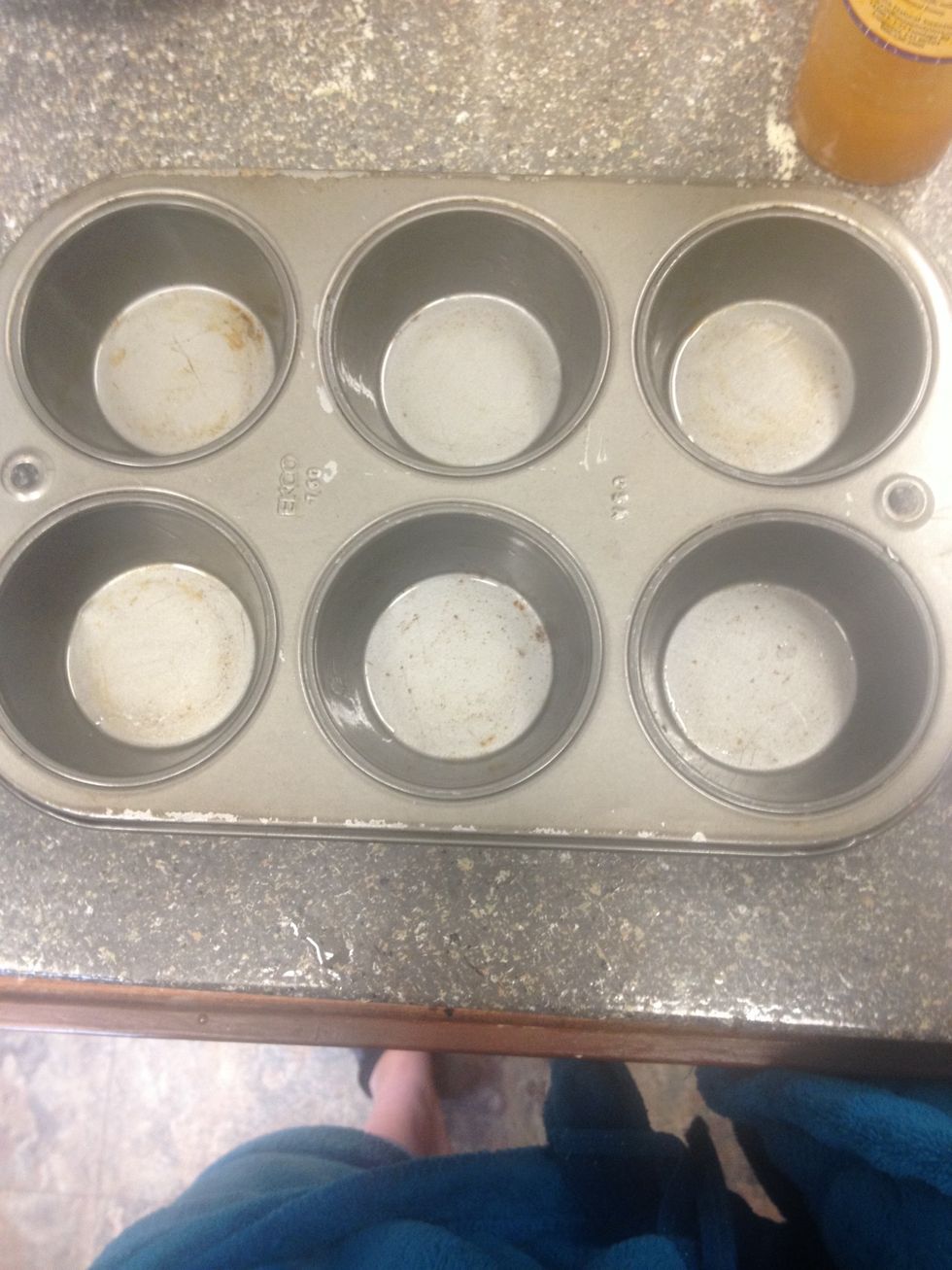 Oil your muffin pan with some coconut oil