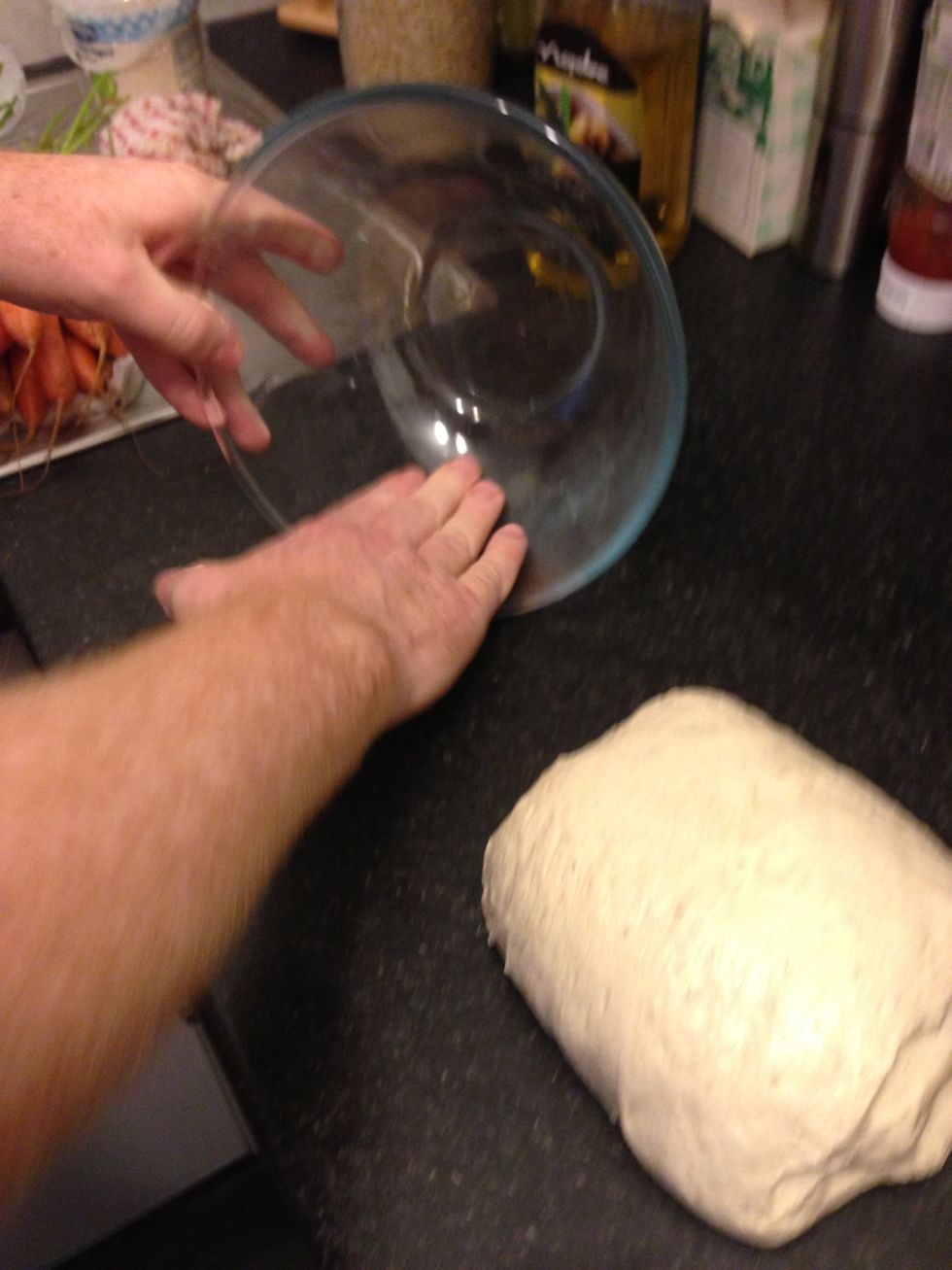 Oiling the bowl in which the dough will rest will make it easier to remove later
