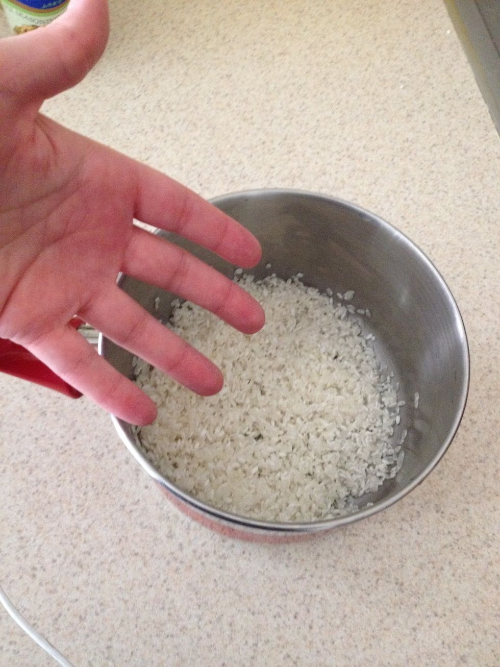 Ok! All clean and drained. Now watch some Tv or do chores because you let it set for about an hour or until the rice is dry. You can either put it in a strainer or on paper towel.