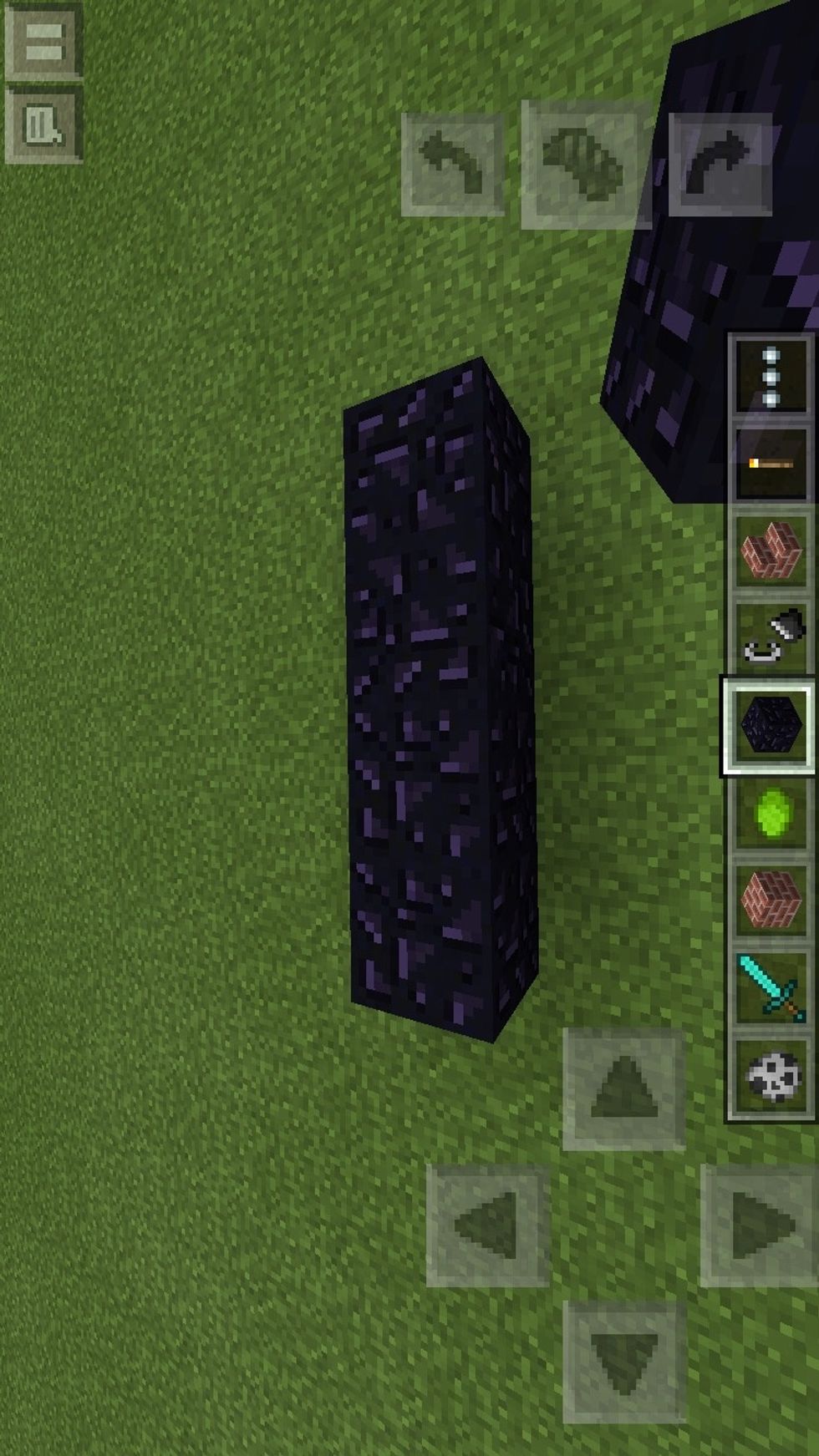 Ok, back to the portal part. Add four blocks of obsidian.