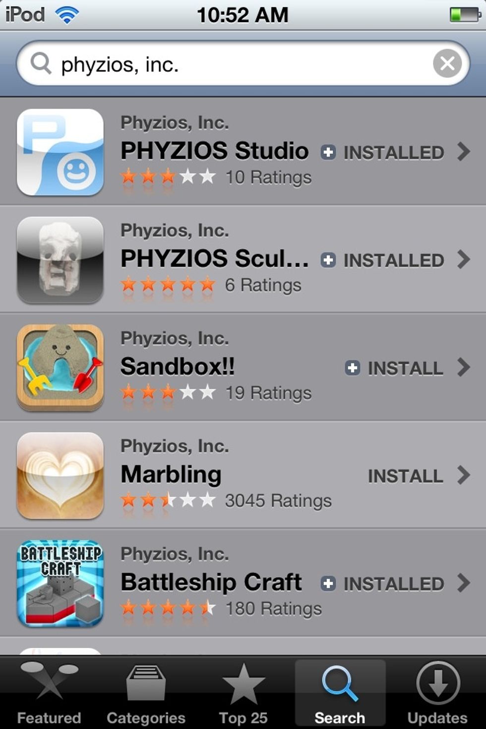 Ok, here is the first page of these great apps, we are gonna download Phyzios Studio, which would be the first app