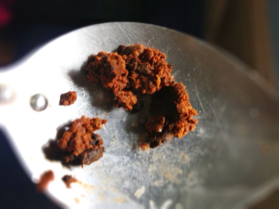 Ok it looks weird :) this is a grilled shrimp paste. If you cannot find any, just use any ready made one. Sometimes I use Thai shrimp paste but the original Indo shrimp paste is, I feel :) unbeatable