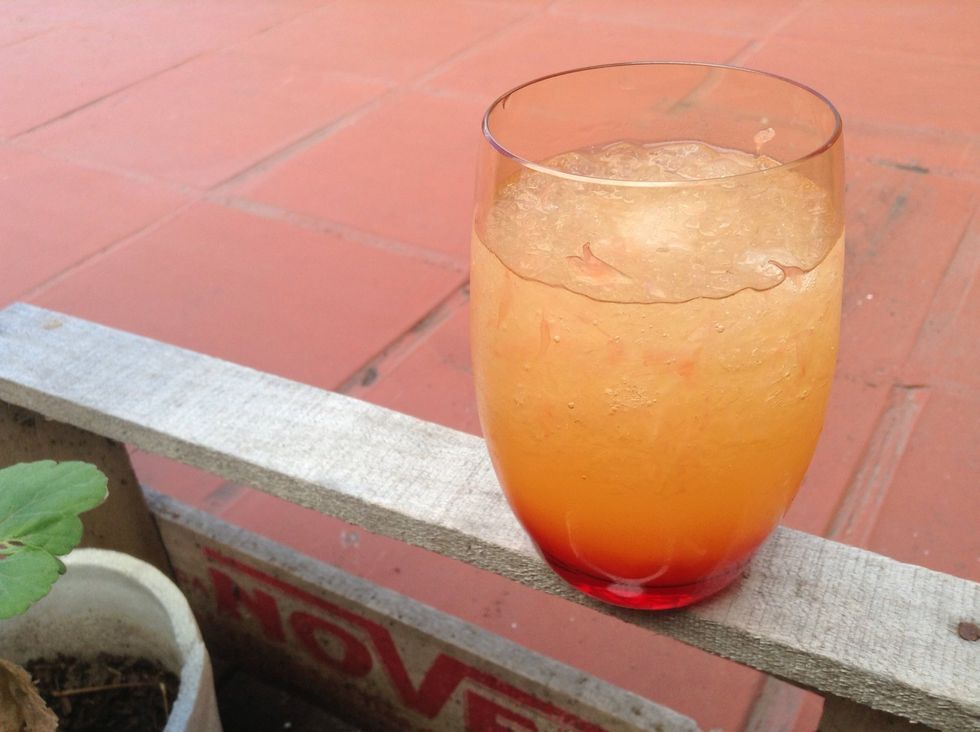 Ok, lets just say we didn't wait the full 3 weeks... 2 days... but its plenty lemony! Try: lemon vodka and tonic water with a splash of ruby red grapefruit juice over crushed ice Y(^_^)Y