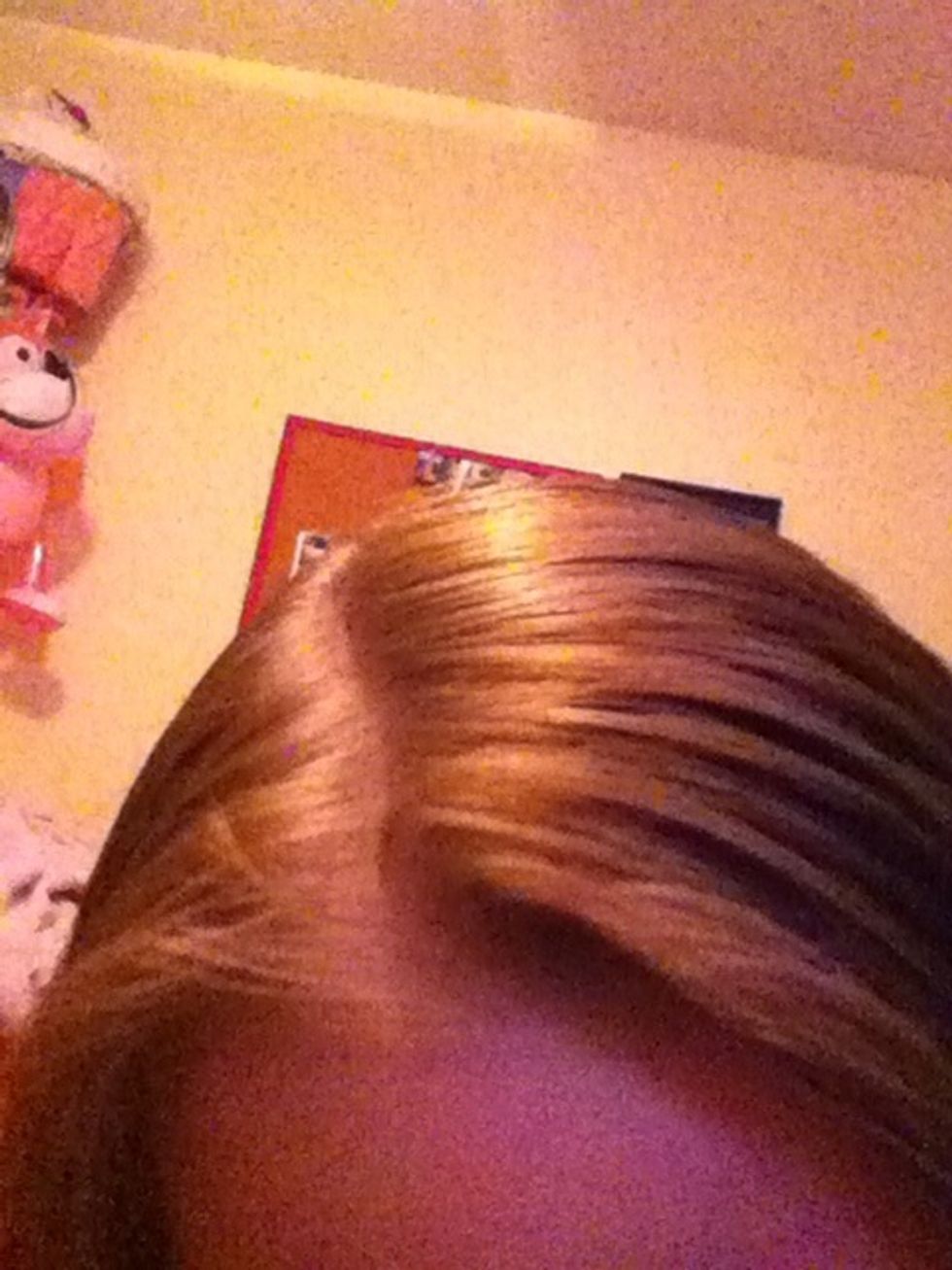 Ok now that your hair is wet make sure you have your part where you want it before everything else