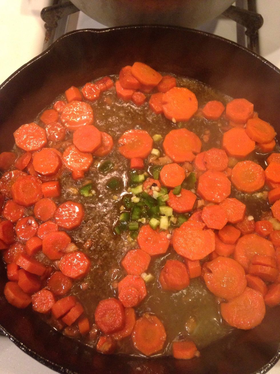 Ok, NOW you can add in the damned jalape\u00f1os! Add in a bit more water if you need to to prevent any burning. If the little humans don't like spicy, omit the peppers & add in more sage.