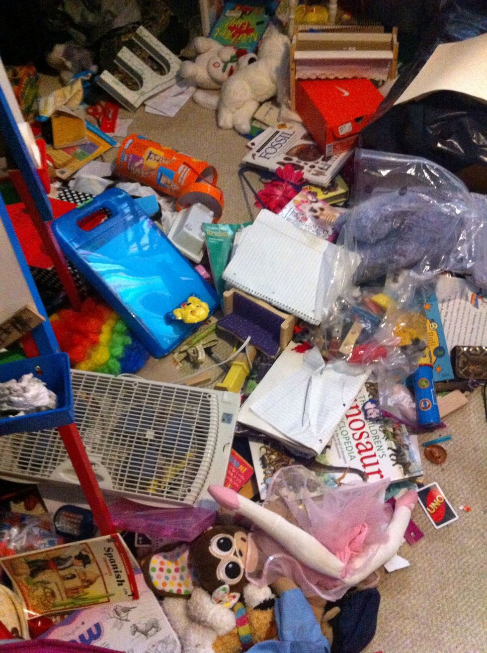 OK..obvious trash is out. Back out slowly..go to another room. ..yes, leave it..