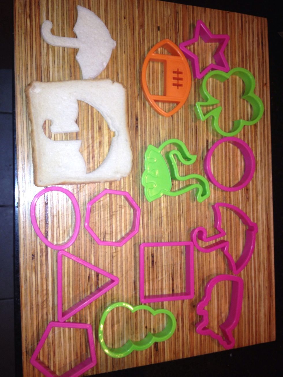 Ok so get your cookie cutters any shape works