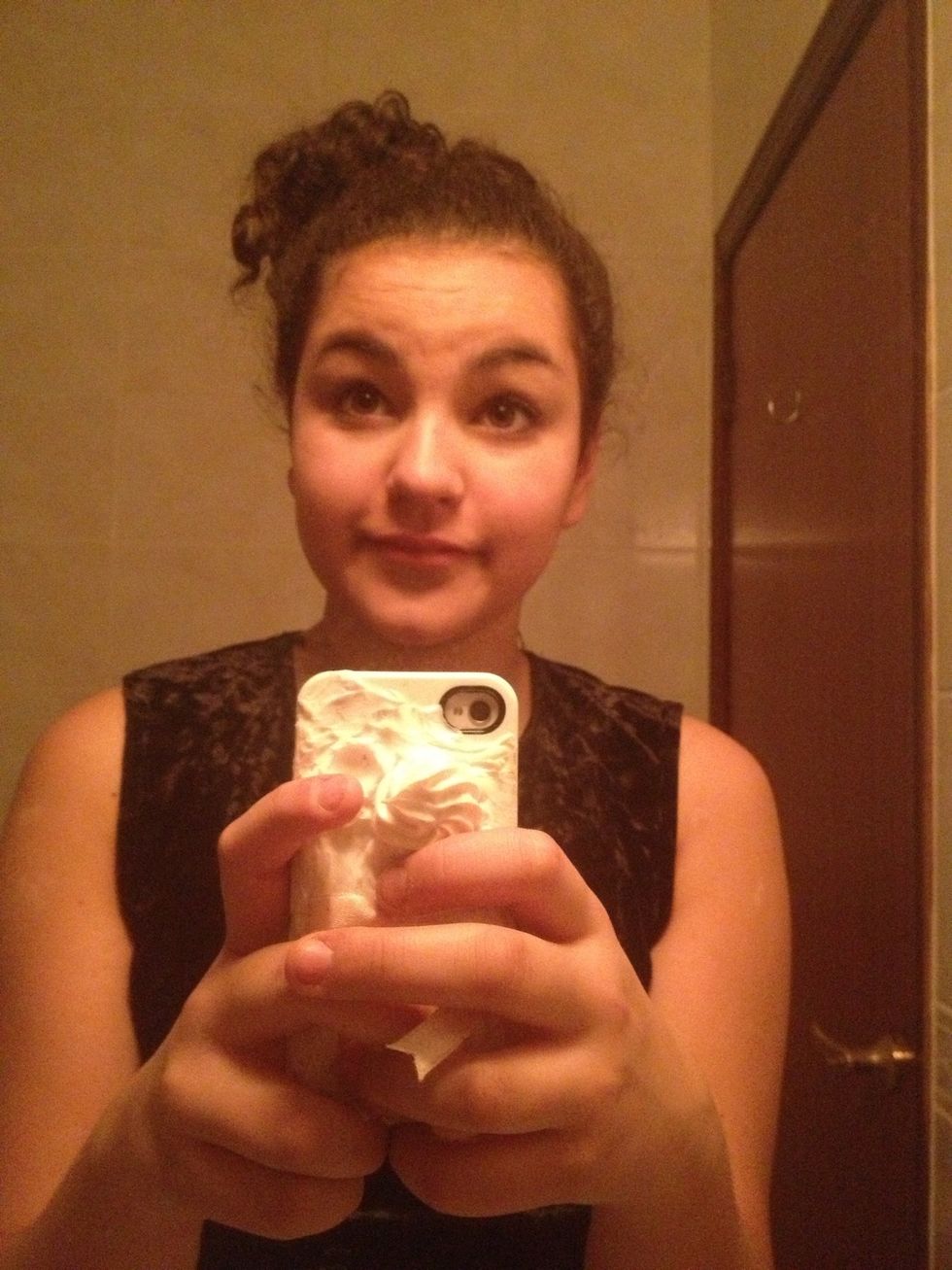 Ok sorry for the bad lighting but this is my concealer applied.