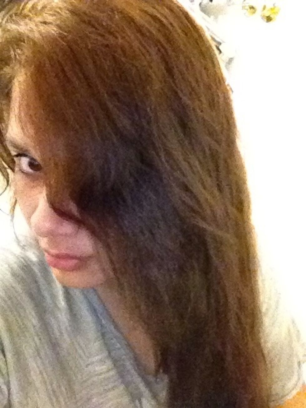 Okay first hair dry your hair after a shower till its fully dry