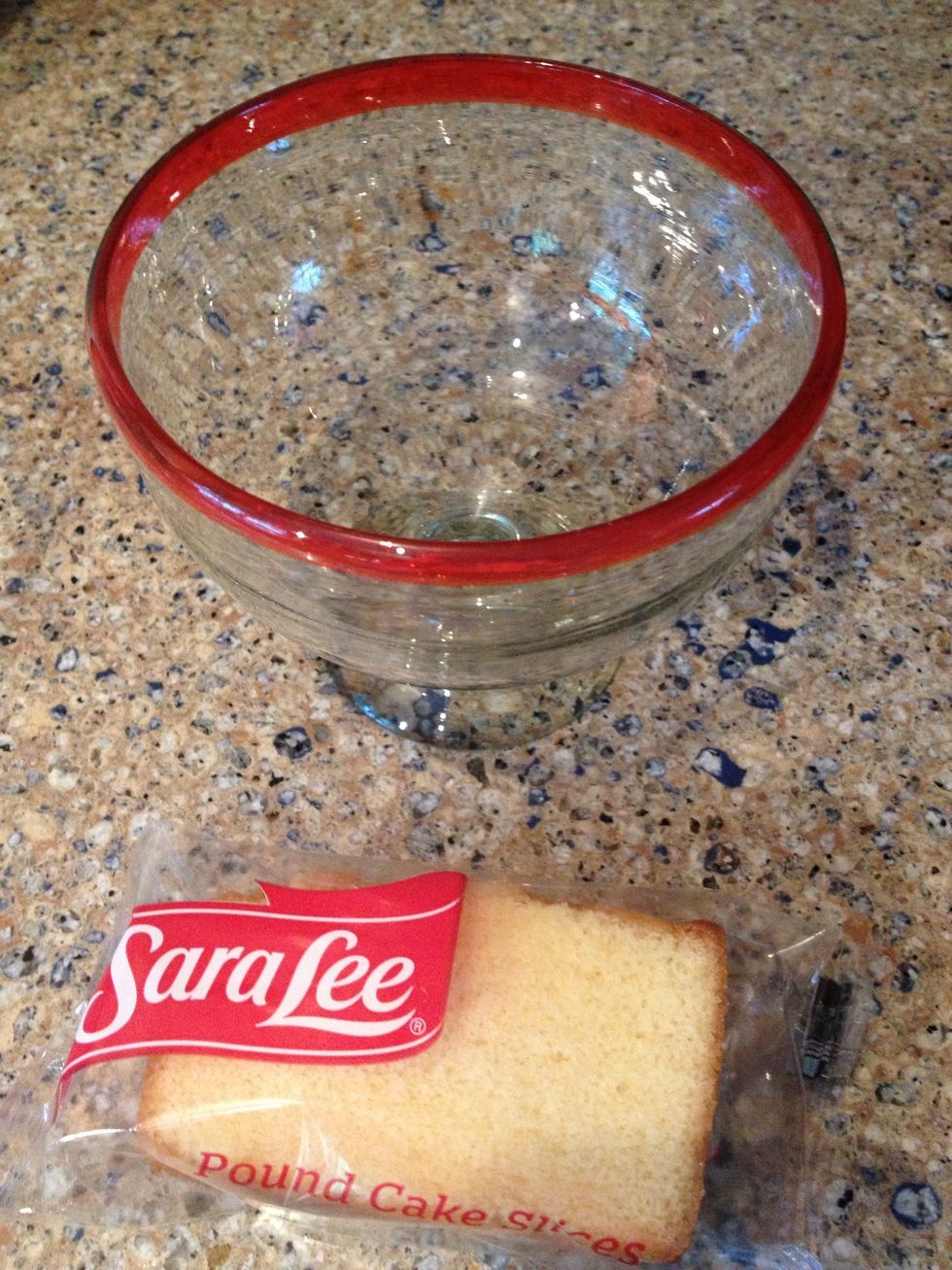 Okay now it's been an hour so take your single serving pound cake slice out of its packaging.