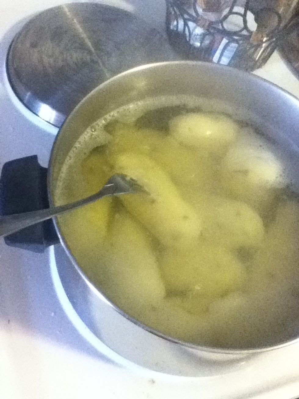 Okay, these guys are fork-tender now, so they're done.