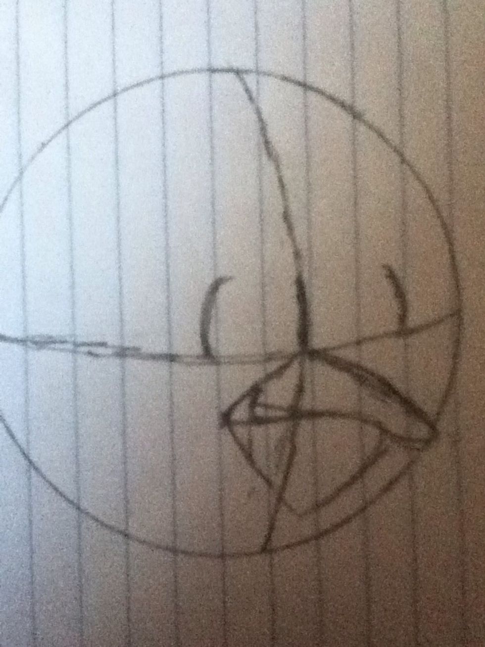 Okay this is the hard part the beak, make a little upper right beak part. If you get confused look at the photo above and try copying that.