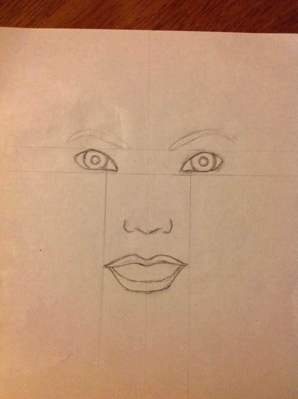 Okay, we have the other lip.In a smile you will have to do constants changes because is not really an easy thing.The best thing to see mistakes is to see the draw in front of a mirror o taking a photo