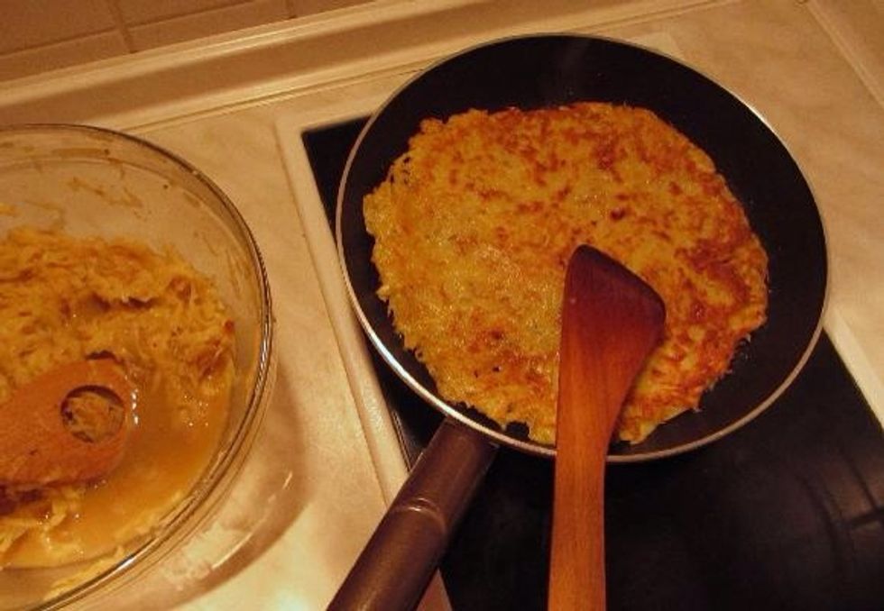 on both sides until brown.