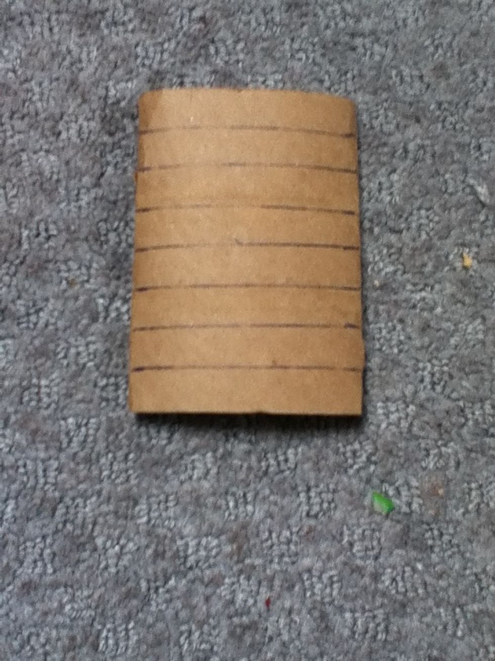 On every tube, draw a line connecting each mark you made.