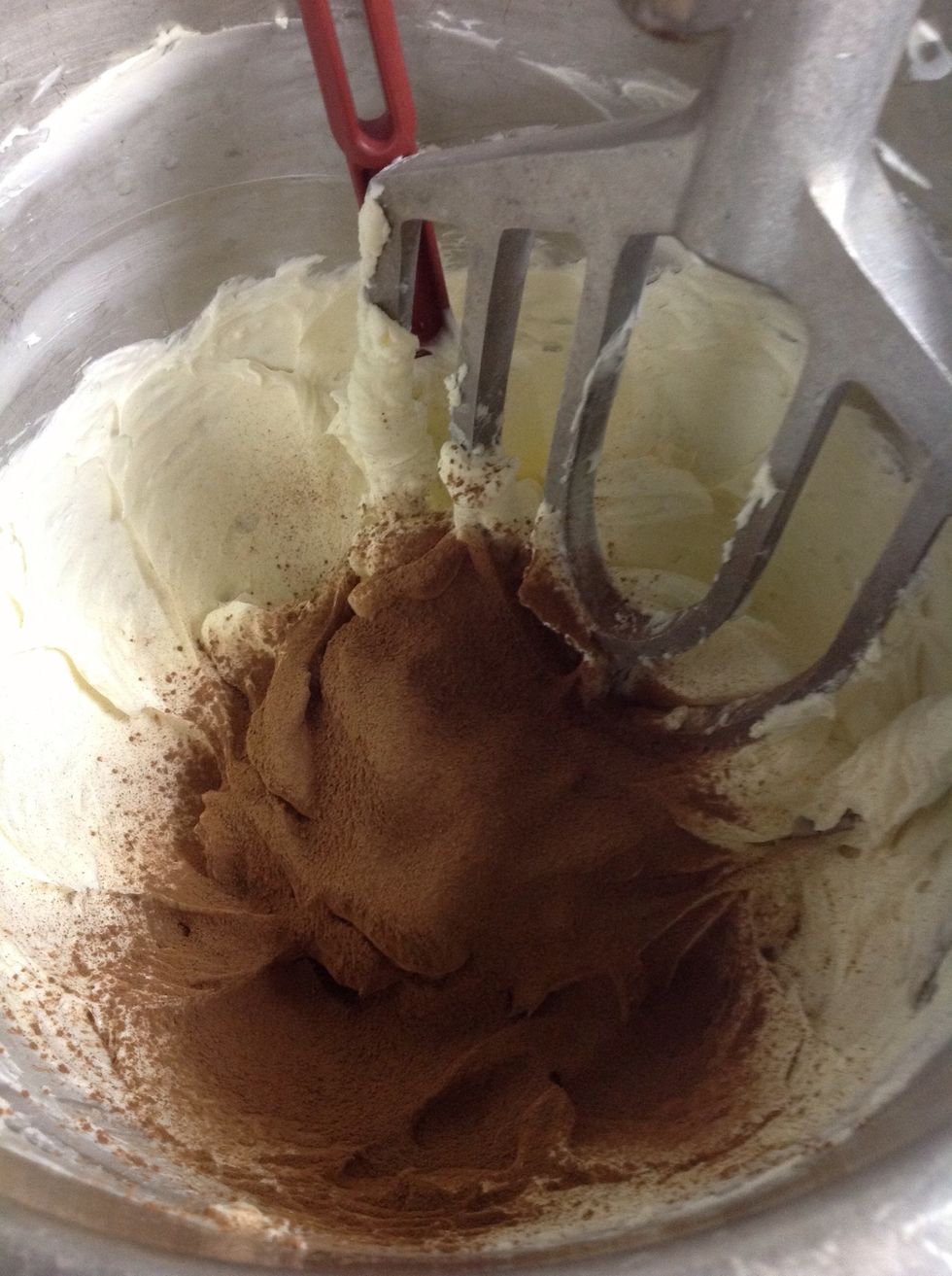On low speed, mix until cocoa powder is combined.