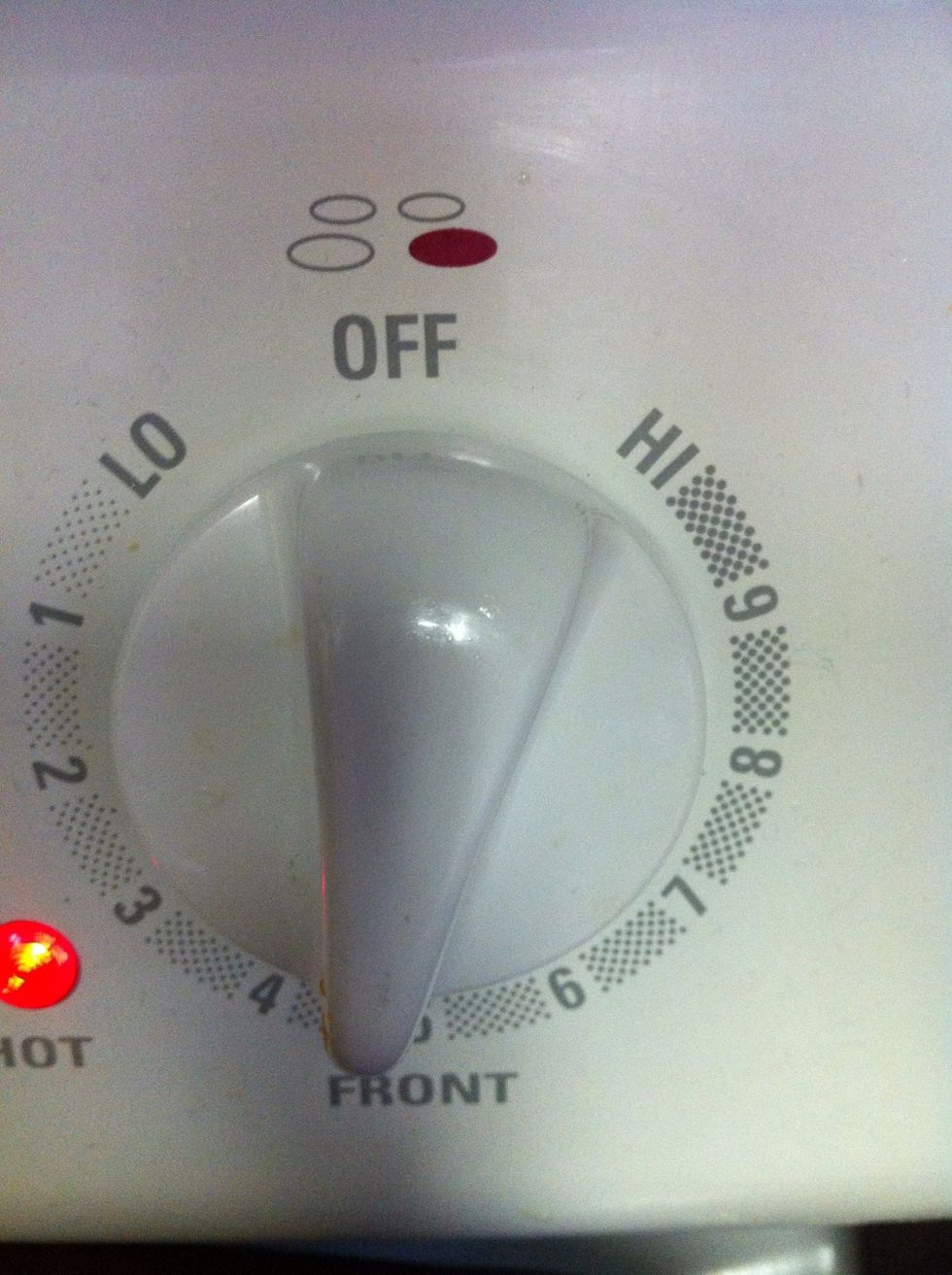 On medium heat....