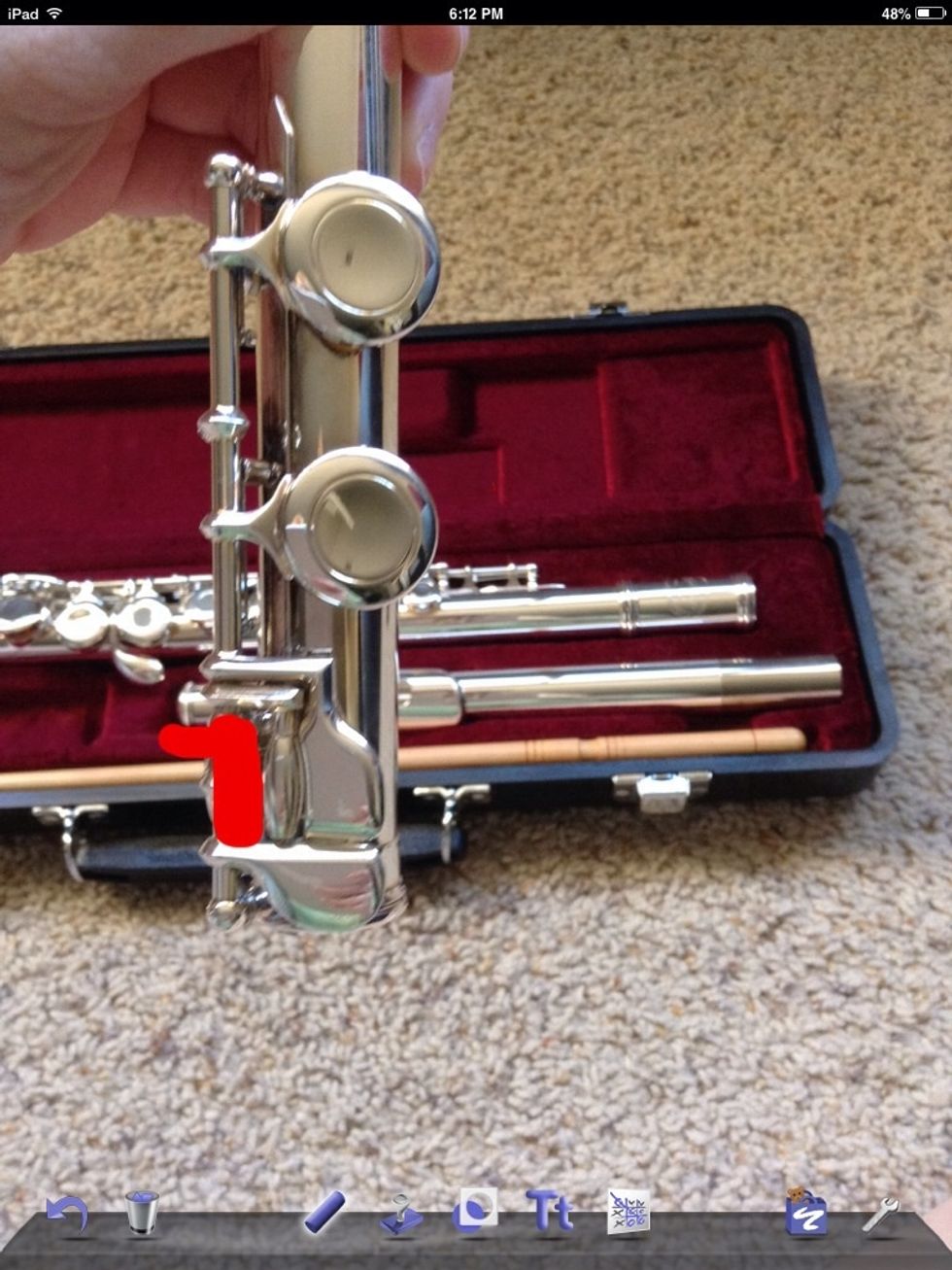 On some flutes ther is an extra key. It makes a low B, but my flute can't go down to a low Bb because it doesn't have that extra key. My flute can only go to a C