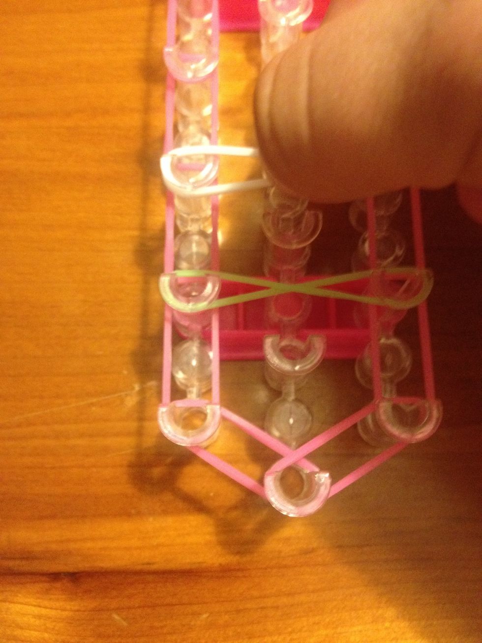 On the 3rd pin take across to right hand side 3rd pin