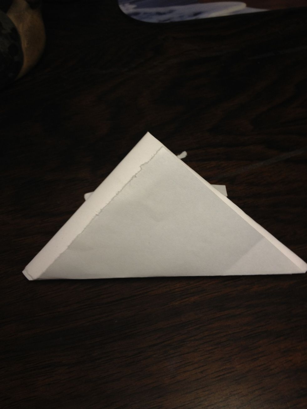 On the back side flip the last piece of paper over