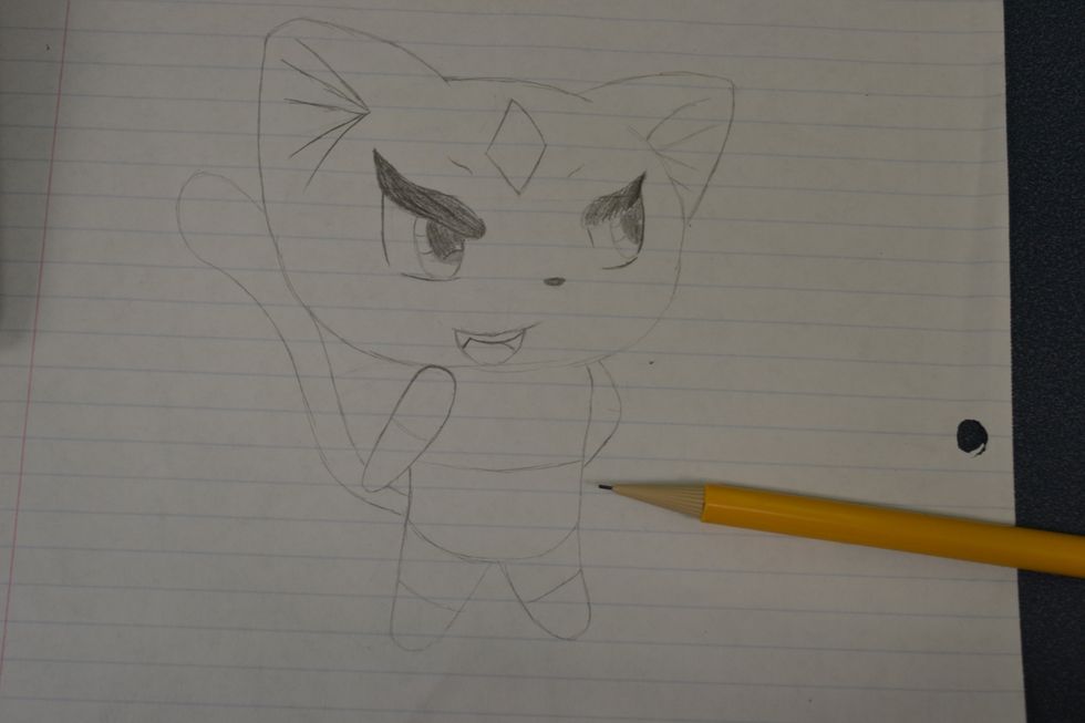 On the head erase the face lines for the eyes, nose, etc. Edit the body anyway you'd like. You may add any unique features to the base.