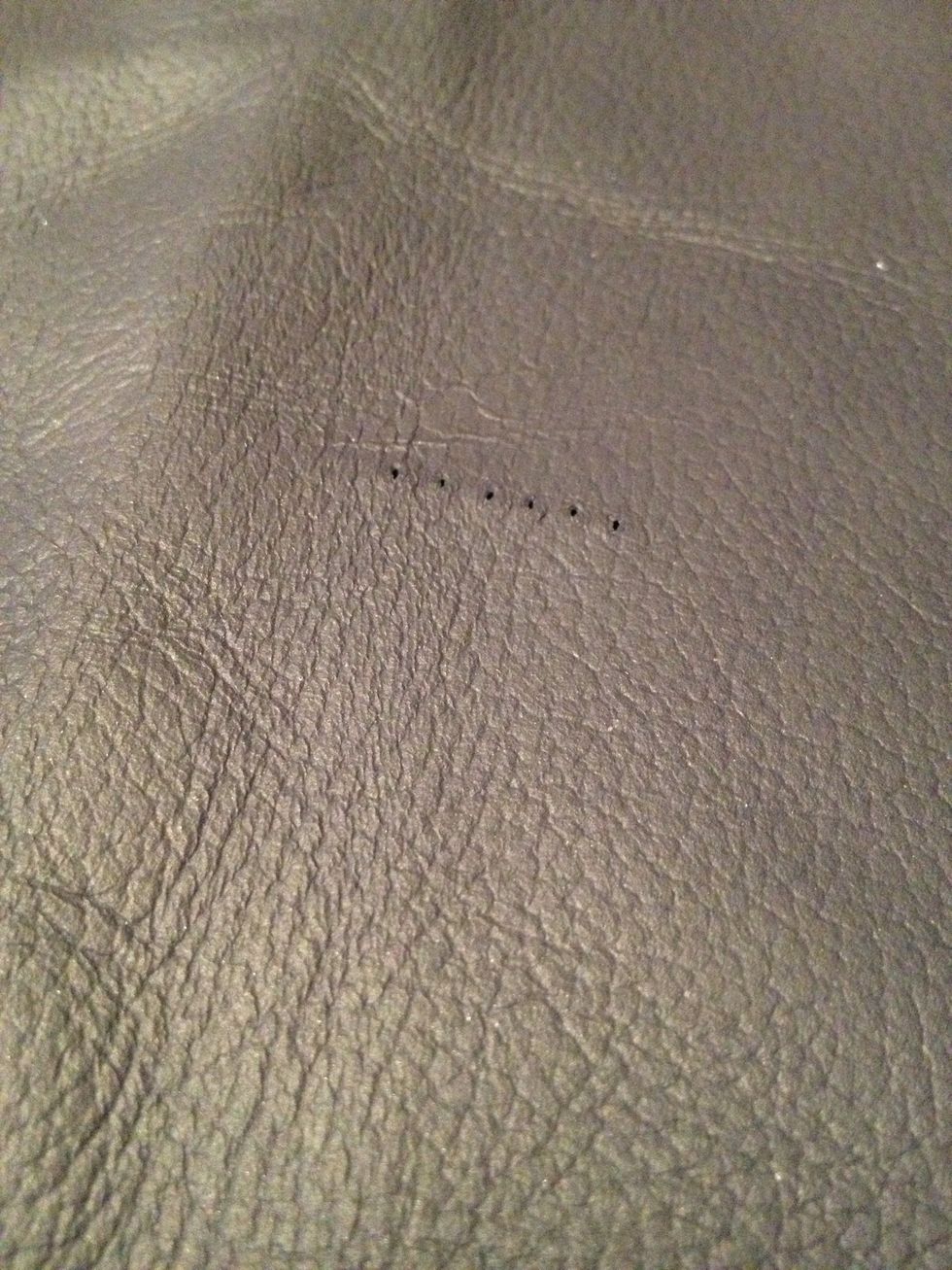 On the inside of your LP mark your three spots with a pen making the holes with the TN for how ever many PBs you have. Remember to take in account the thickness of all your pages stacked.