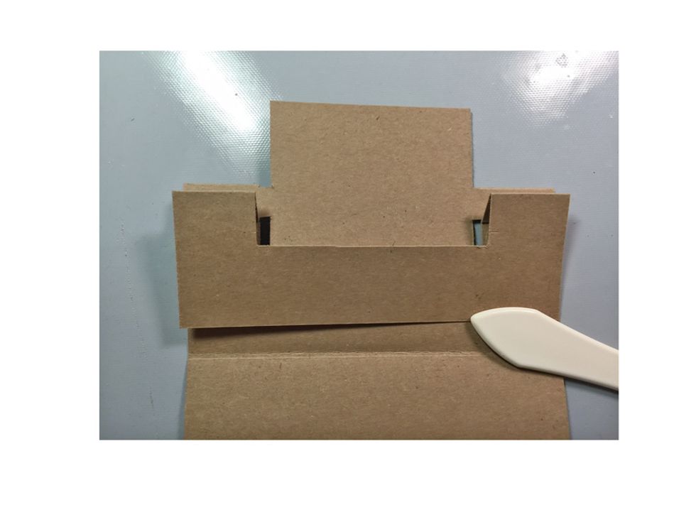 On the last line fold mountain down & crease. Now you are ready to decorate your card with wonderful Graphic 45 goodies. Don't forget your stopper on the inside of the card that will hold it open.