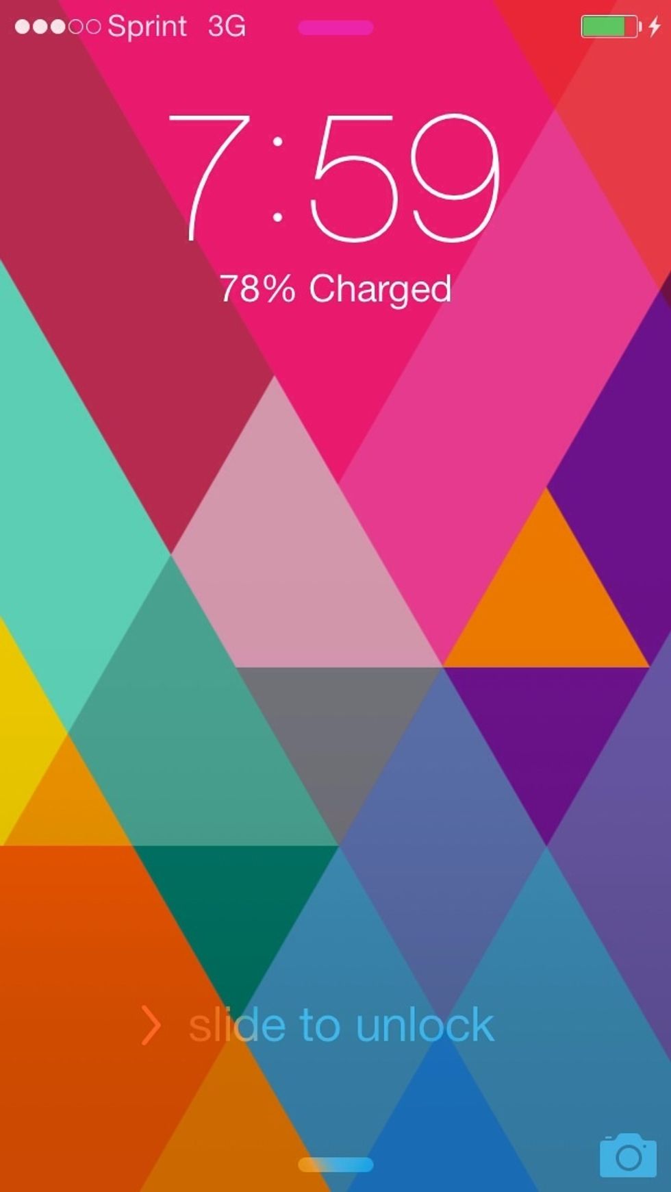 On the lock screen swipe up the reveal Control center