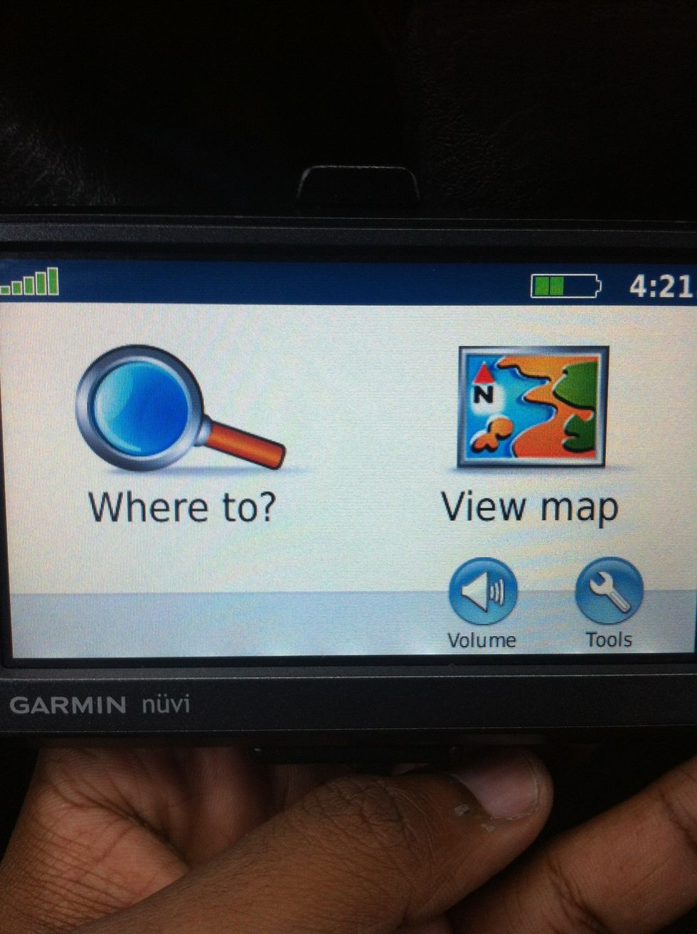 On the navigator it will present u with the above screen