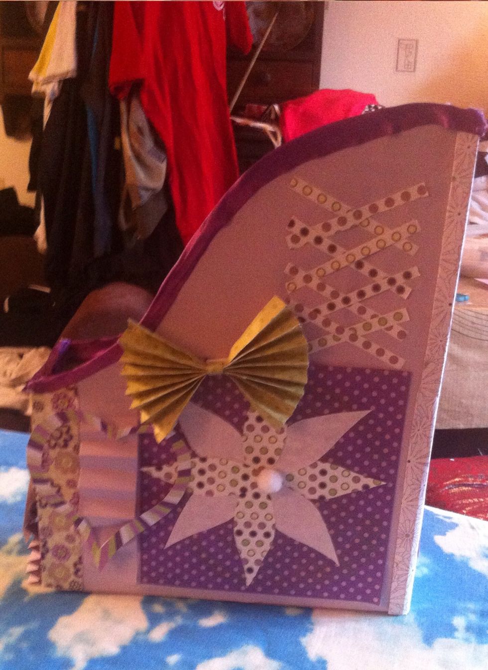 On the other side I created a flower, and made a collage of different shapes